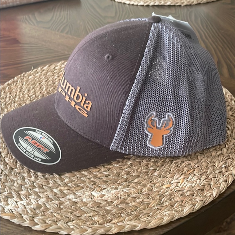 Columbia PHG Brown and Light BrownGray Mesh Flexfit Cap - Picture 2 of 5